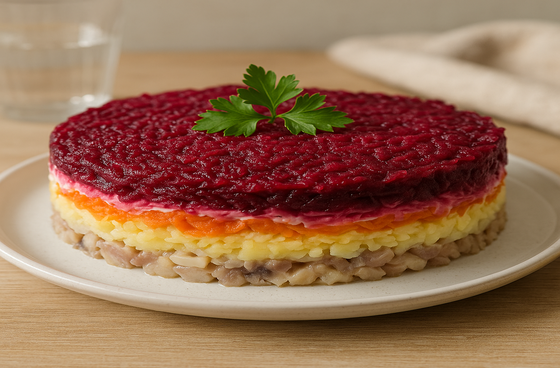 Herring under a fur coat classic recipe